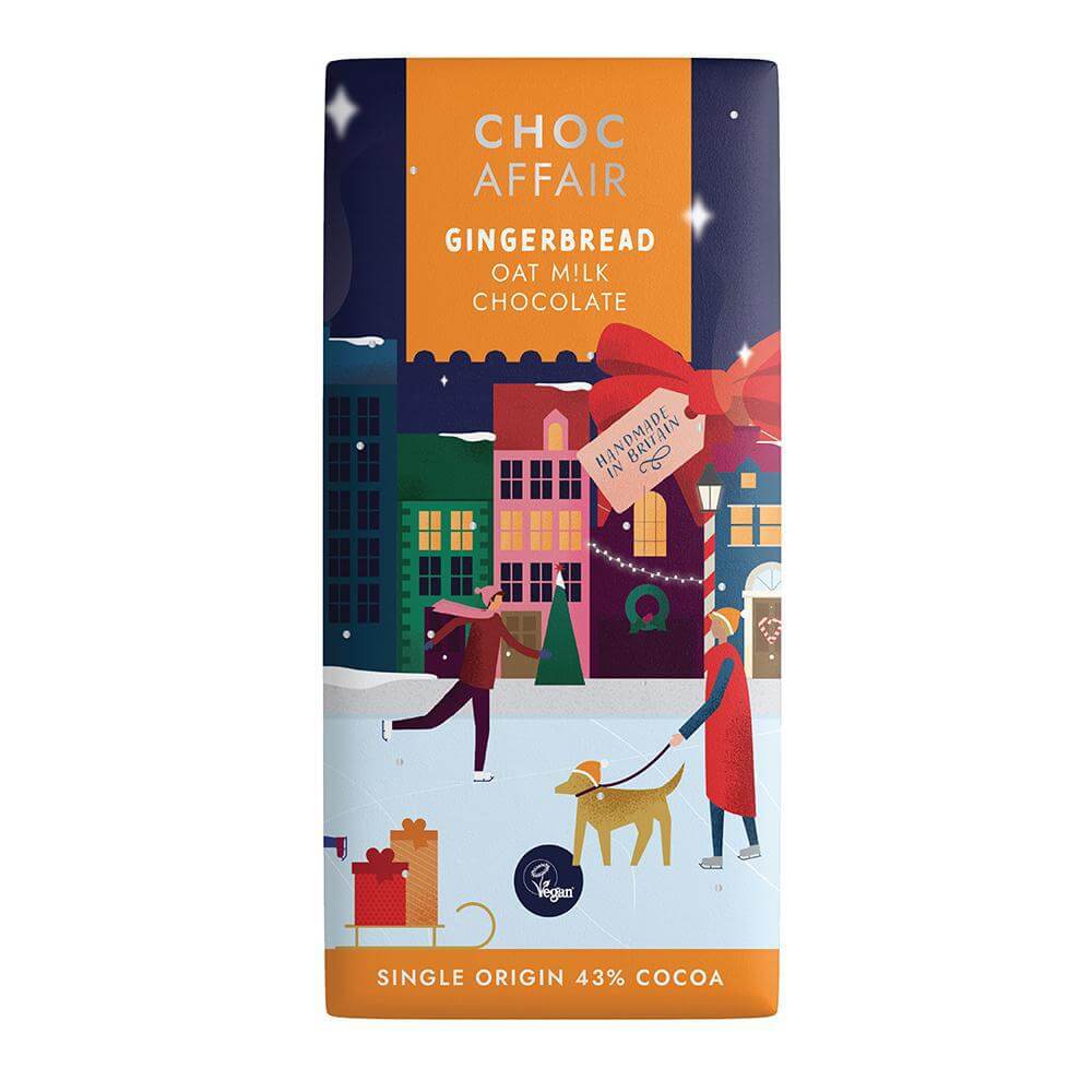 Choc Affair Gingerbread Oat Milk Chocolate Bar 90g